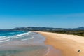 Surfer on Moonee Beach Royalty Free Stock Photo